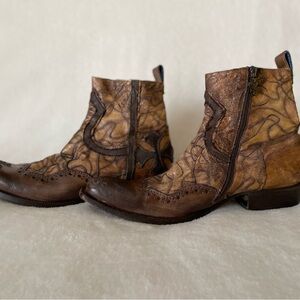 Mark Nason Rock Lives Santeria Ankle Style Zip Boot, made in Italy.  Size 10.5.